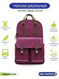 Школьный рюкзак DR.KONG Z 1337 для девочек на рост выше 150 см 1337 - фото 5339 Школьный рюкзак DR.KONG Z 1337 для девочек на рост выше 150 см 1337 - фото 5339